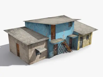 19 Slum Collection Low-poly 3D model 3D Model Pack
