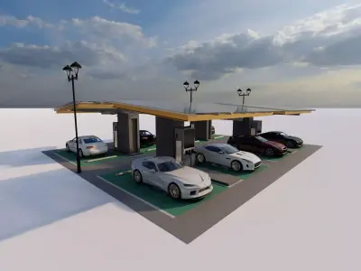 pump station-Electric station 3D model