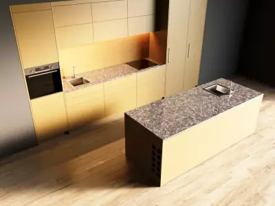 29-Kitchen5 matte 3 3D model