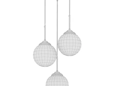 3 Lights Globe Hanging 3D model