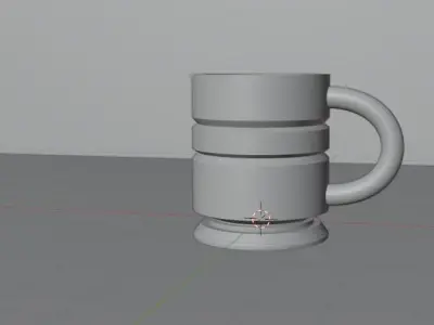Wooden Cup Model 3D model