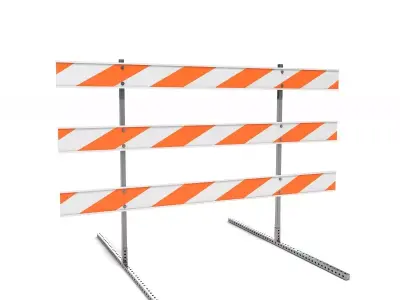 Steel Barricade 01 3D model