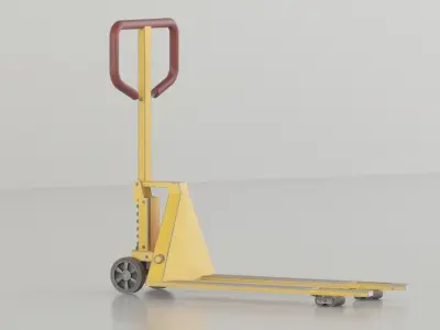 Lowpoly Manual Forklift Low-poly 3D model