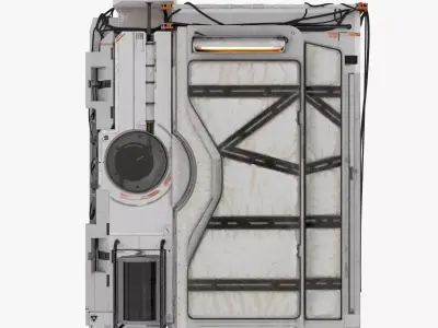 Scifi Door Animated 3D model