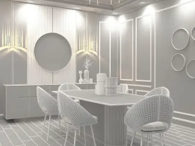 Dining Room Set 3D model