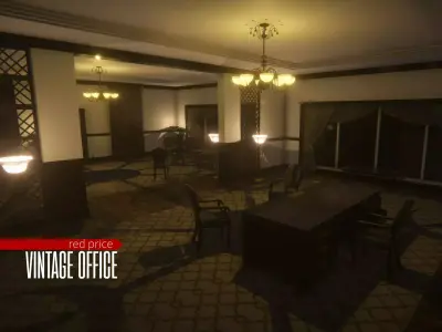 Vintage Office Low-poly 3D model