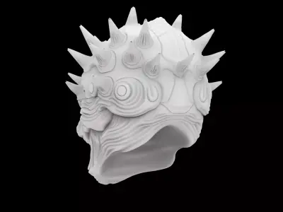 Space Creature Bust 3D Print Model 3D print model