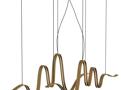 Bissa Suspension pendant light Low-poly 3D model