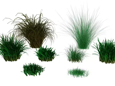 Grass Set Pack Lowpoly Free 3D model