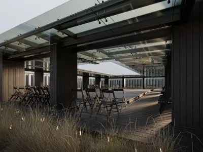 Summer Exhibition Pavilion by Dubyk Low-poly 3D model