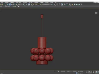 One of the Three Beautiful Bubble Glass Pendant Low-poly 3D model