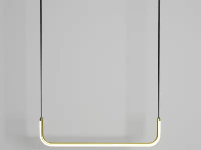 LED Pendant Light Modern Nordic Black Gold Low-poly 3D model