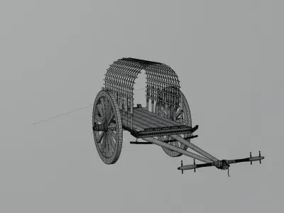Bullock cart  3D model