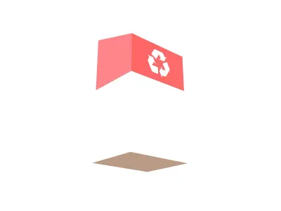 Modern Trash Can v2 004 Low-poly 3D model