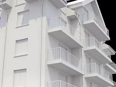 Apartment building 3 3D model