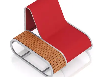 Modern Red Chair 3D model