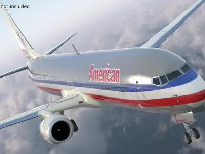  American Airlines Boeing 737-900 ER with Cabin and Doors Rigged for Maya 