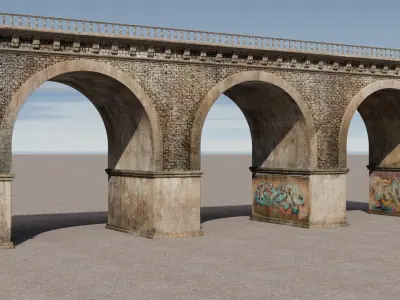 Bridge 3D model Low-poly 3D model