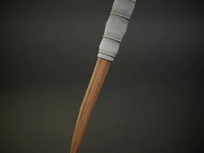Medieval Style Torch Low-poly 3D model