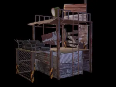 Watch tower Low-poly 3D model order