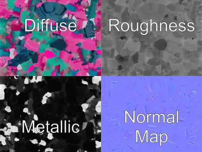 Futuristic Toy Mace with Spikes model pack Low-poly 3D model