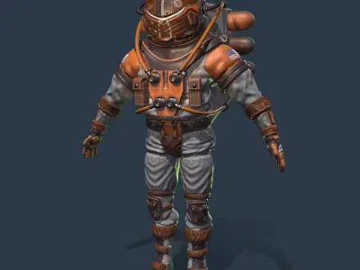 The Astronaut Low-poly 3D model
