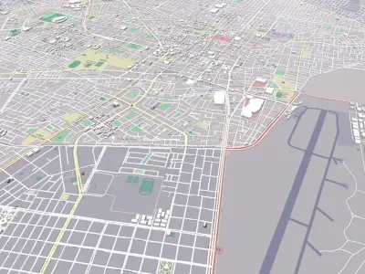 Cityscape Chiclayo Peru 3D model