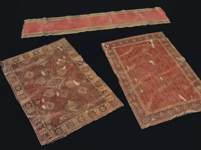Persian Carpets 7 8 9 Low-poly 3D model