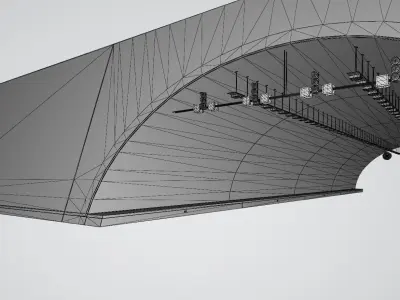 Northern Marmara Highway Road With Props 3D model