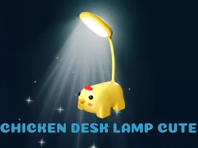 Chicken Desk Lamp Cute Low-poly 3D model