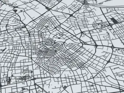 Tianjin Road Network and Streets 3D model