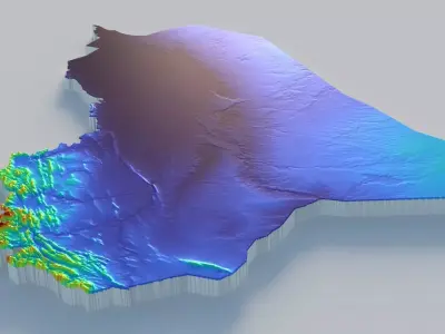 Iraq Terrain Country 3D model