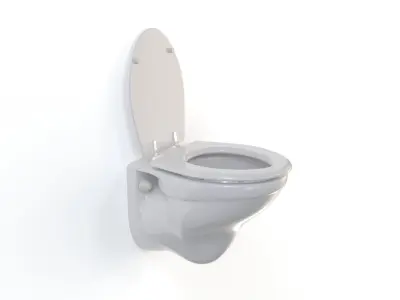 Compact Wall Mounted Toilet  3D model
