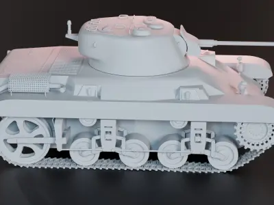 M22 Locust Light Tank Airborne Print Ready 3D print model