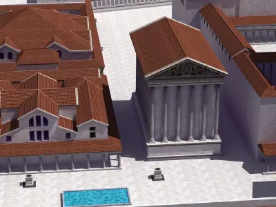 Ancient Palace Basic Low-poly 3D model
