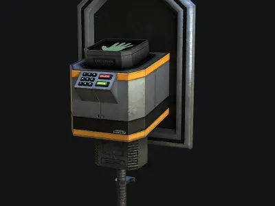 Sci-Fi Hand Lock Low-poly 3D model