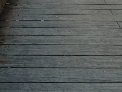 Realistic 3D scanned Low-Poly Wooden Deck Asset Low-poly 3D model