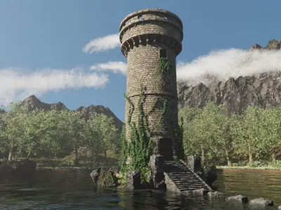 Tower Scene 3D model