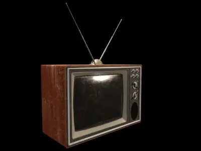 Vintage TV Low-poly 3D model