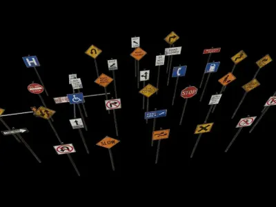 Street Props Pack 1 Low-poly 3D model