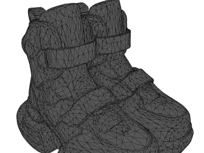 Futuristic Hover Boots 3D Model Low-poly 3D model