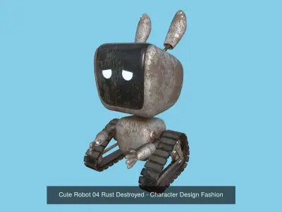06 Cute Robots Collection B - Character SciFi Design 3D Model Pack