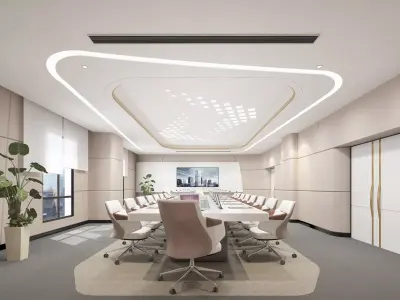  meeting room Low-poly 3D model