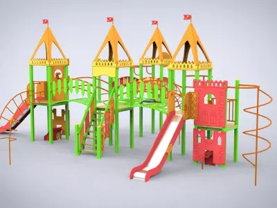 Playground for kids 3D model 18