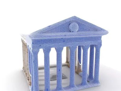 Classic Greek Temple model pack Low-poly 3D model