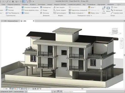 3 Storey House Model Free 3D model