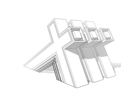 Chapel  Ecumenical  Agustin Hernandez Navarro Low-poly 3D model