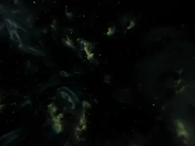 HDRI Epic Panoramic Sky - 360 starfield - epic green aurora 014 Low-poly 3D model