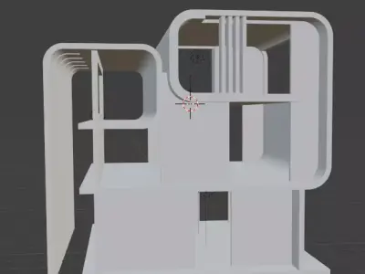 3D Curvy House Modern 3D print model