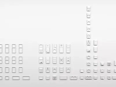 LK FUGA SLIM Sockets and Switches 3D model